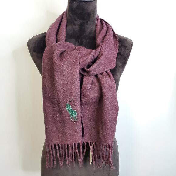 Polo Ralph Lauren Lambswool Scarf NWT 60x12